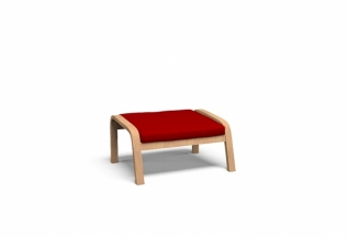 Cover for POÄNG Footstool - Rimini Ferrari Red