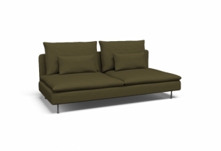 Cover for SÖDERHAMN Sofa-bed section - Polo Dark Olive