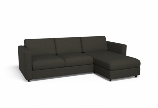 Cover for VIMLE 3-seat sofa with chaise longue - Malmo New Coal Dark