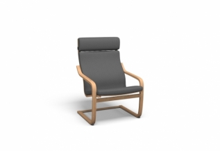 Cover for POÄNG Armchair - Velvet Grey