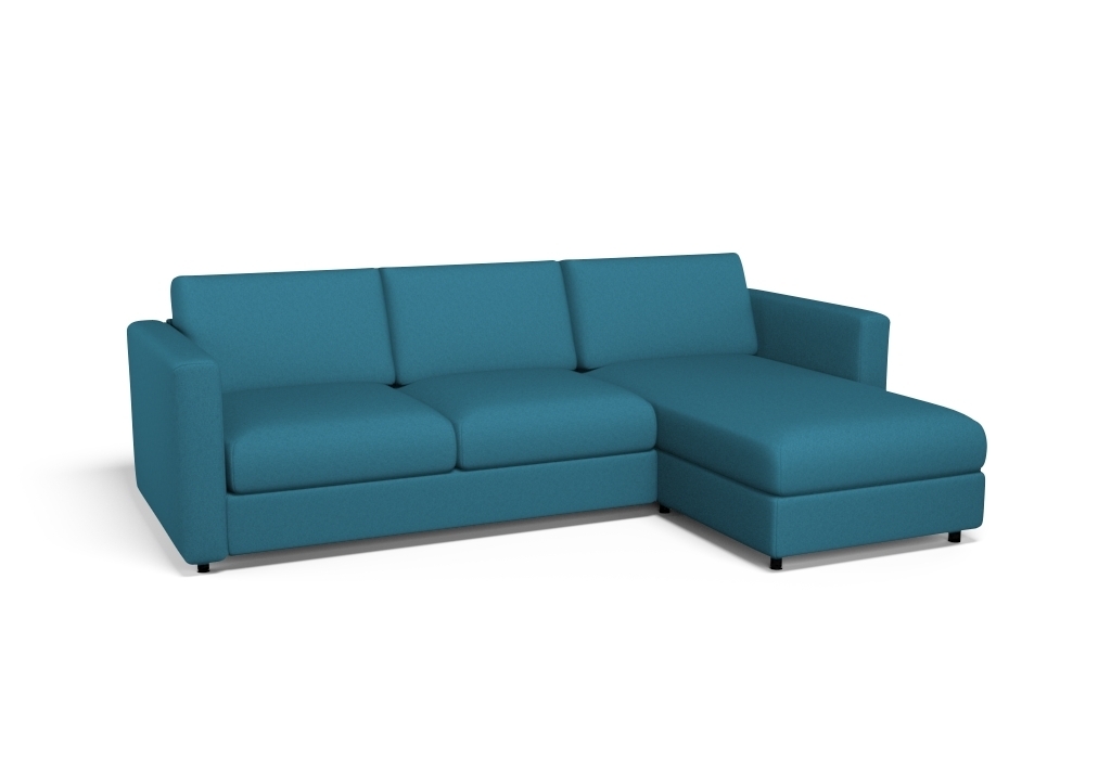 Cover for VIMLE 3-seat sofa with chaise longue - Event Turquoise Blue