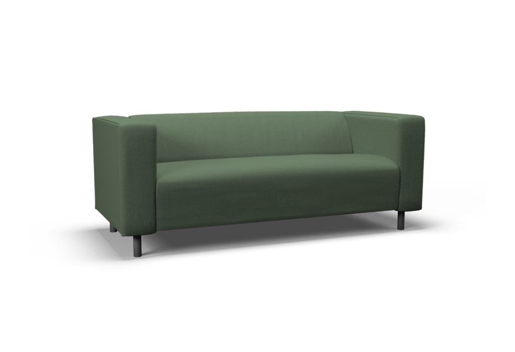 KLIPPAN Twoseat sofa cover Event Shiny Shamrock Fabric by CoverCouch