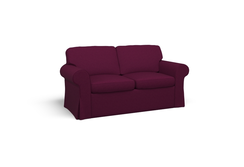 EKTORP Twoseat sofa cover Velvet Burgundy Fabric by CoverCouch