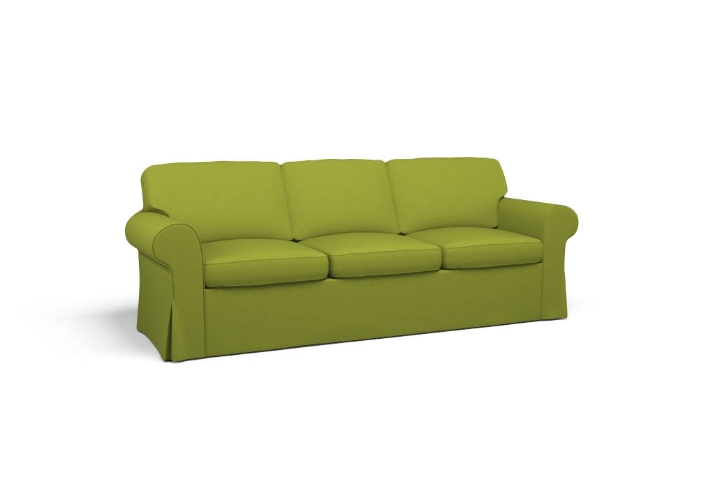 EKTORP Threeseat sofa cover Velvet Lime Green Fabric by CoverCouch