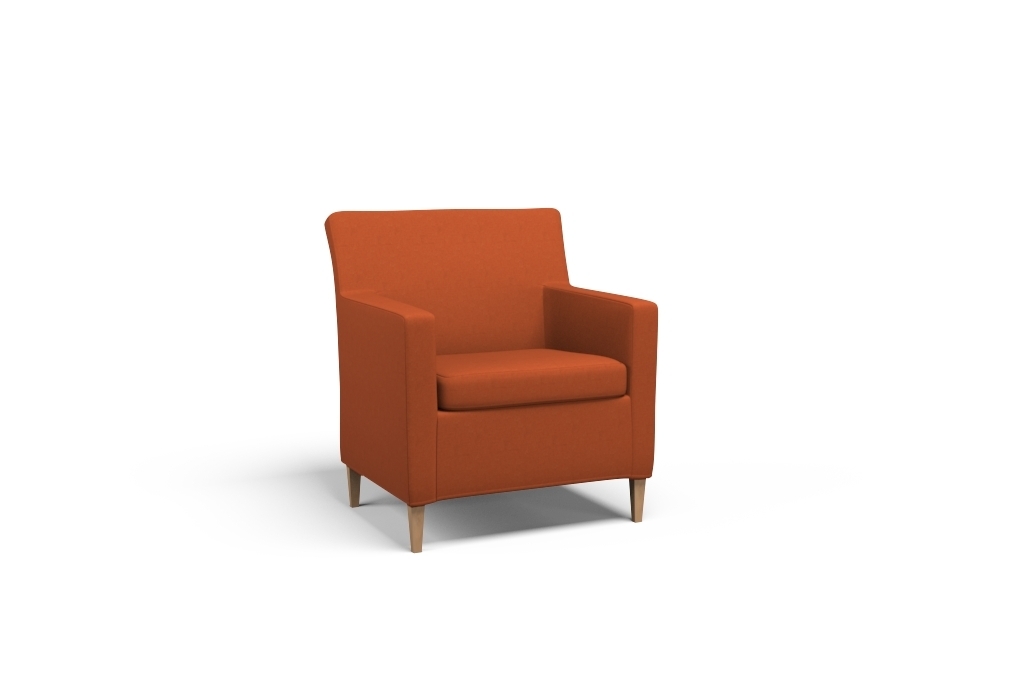 KARLSTAD Armchair narrow cover - Velvet Orange Fabric by ...