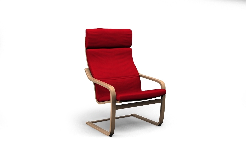 IKEA POÄNG armchair cover Gaja Red Fabric by CoverCouch