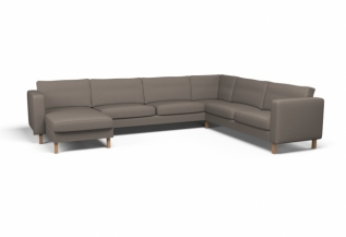 Cover for KARLSTAD Corner sofa 23/32 and chaise longue - Malmo New SilverFox