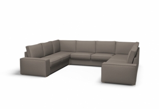 Cover for KIVIK Sofa U-shaped 8-seater - Malmo New SilverFox