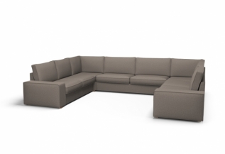 Cover for KIVIK Sofa U-shaped 9-seater - Malmo New SilverFox