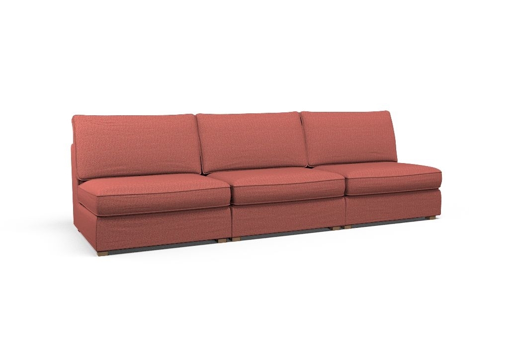 KIVIK Threeseat sofa combination cover Houston Terracotta Fabric by