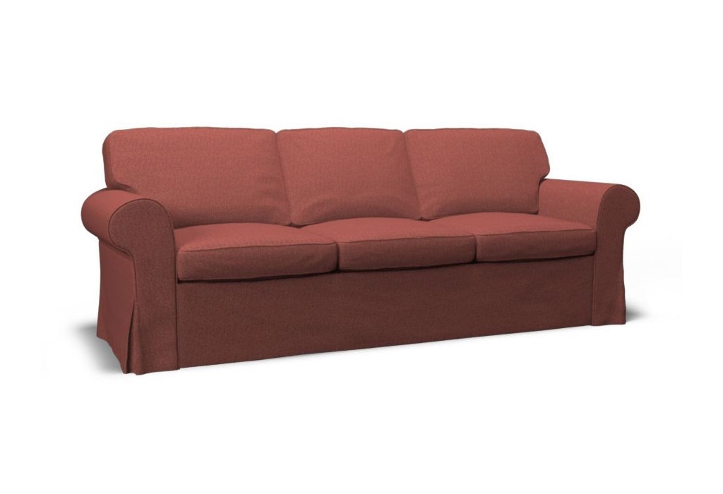 EKTORP Threeseat sofa cover Houston Terracotta Fabric by CoverCouch
