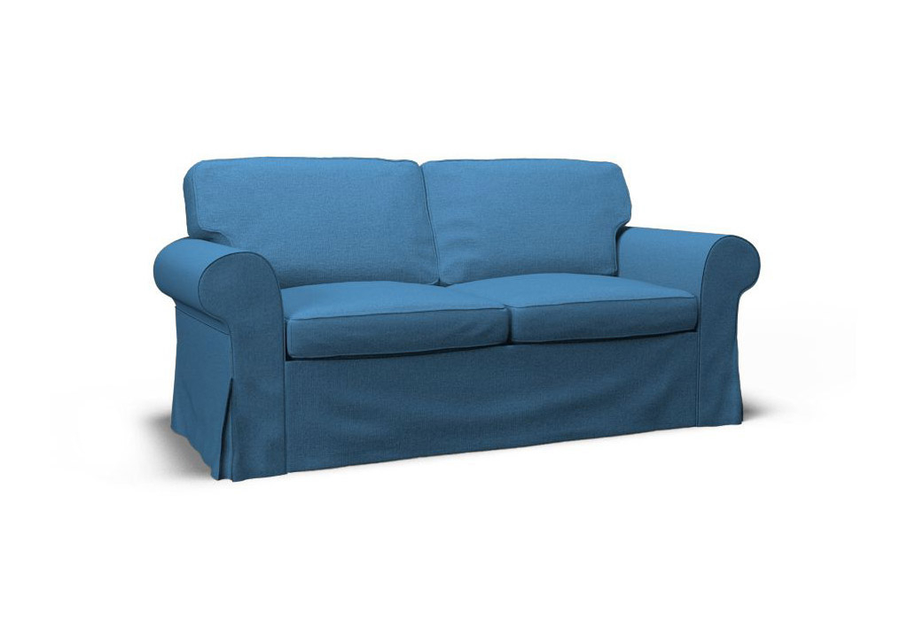 EKTORP Twoseat sofa bed cover Gaja Pacific Blue Fabric by CoverCouch