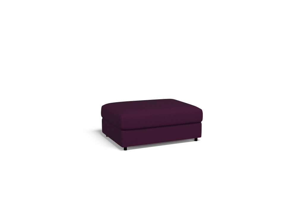 VIMLE Footstool with storage cover Velvet Plum Fabric by CoverCouch