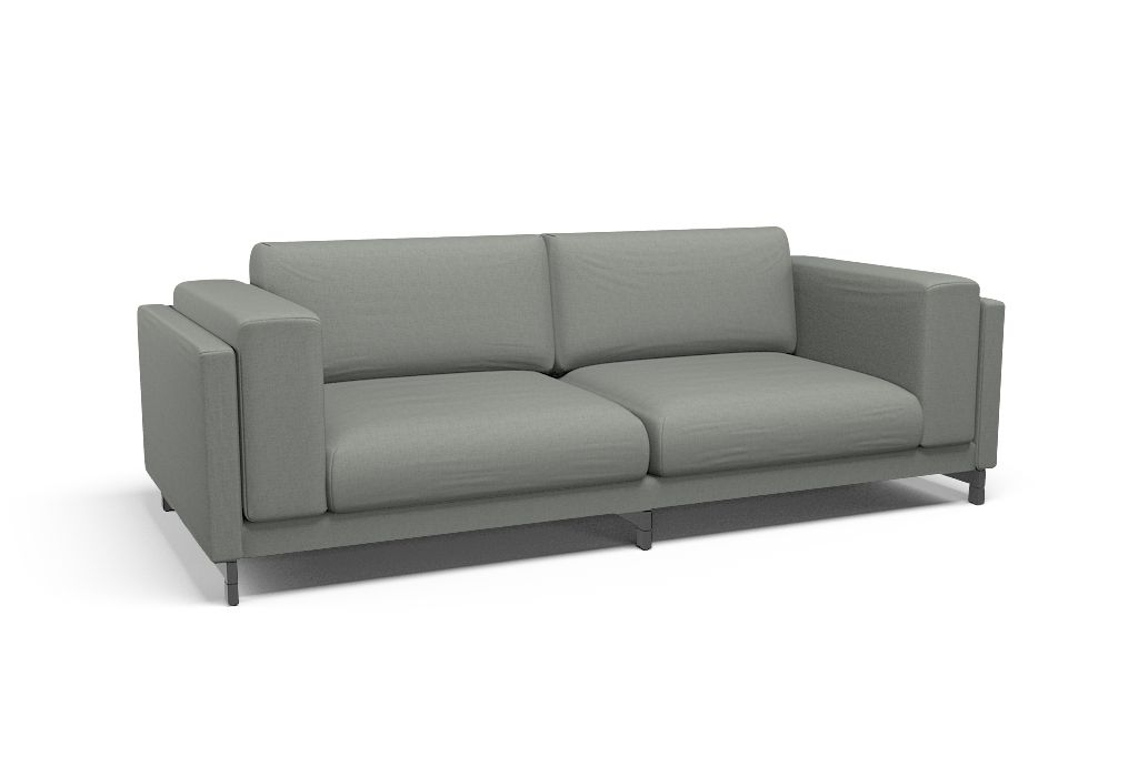 NOCKEBY Threeseat sofa cover Boss Warm Grey Fabric by CoverCouch