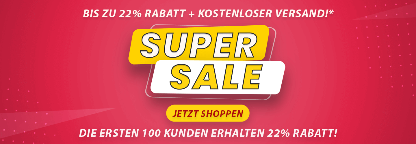 JETZT NEUER BLITZVERKAUF! 22% Rabatt Auf Alles + Kostenloser Versand*!