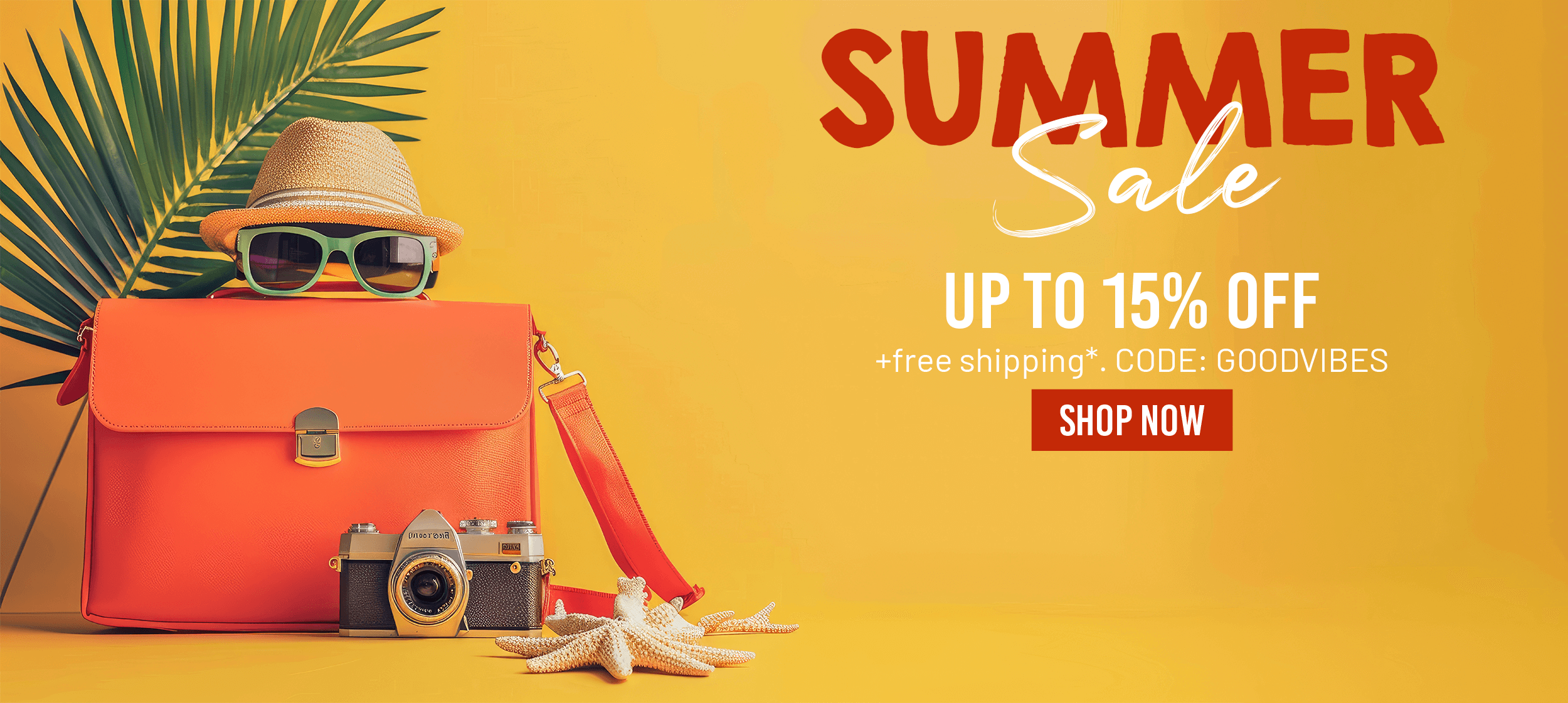 SUMMER SALE NOW. 15% OFF! + Free Shipping*